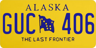 AK license plate GUC406