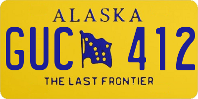 AK license plate GUC412