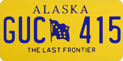 AK license plate GUC415