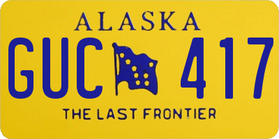 AK license plate GUC417