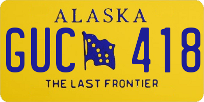 AK license plate GUC418