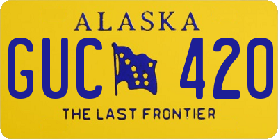 AK license plate GUC420