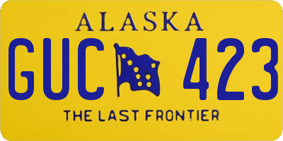 AK license plate GUC423