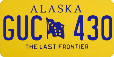AK license plate GUC430
