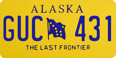 AK license plate GUC431