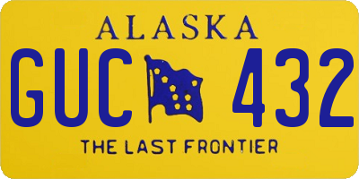 AK license plate GUC432