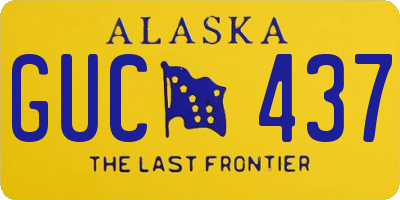 AK license plate GUC437