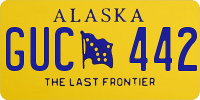 AK license plate GUC442