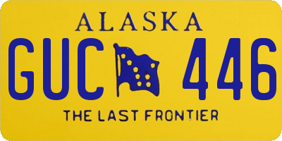 AK license plate GUC446