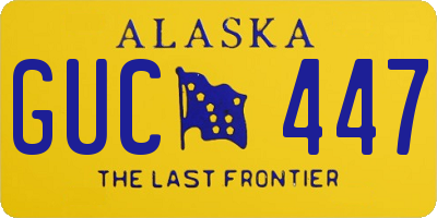 AK license plate GUC447