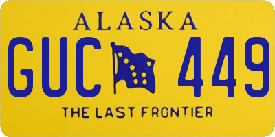 AK license plate GUC449