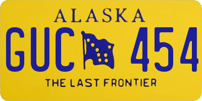 AK license plate GUC454