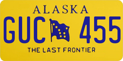 AK license plate GUC455