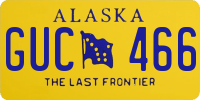 AK license plate GUC466