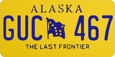AK license plate GUC467