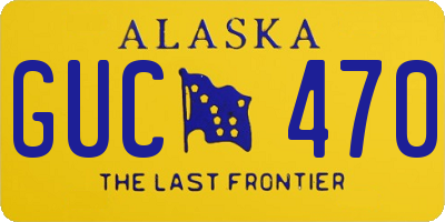 AK license plate GUC470