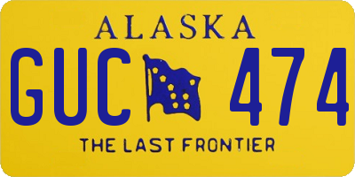 AK license plate GUC474