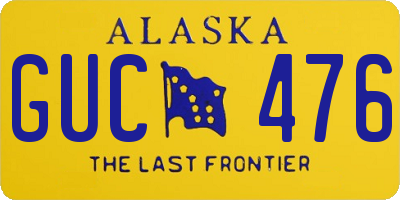 AK license plate GUC476