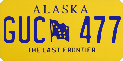 AK license plate GUC477