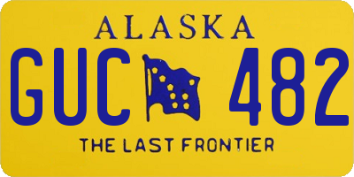 AK license plate GUC482