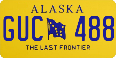 AK license plate GUC488