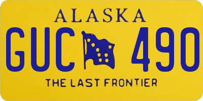 AK license plate GUC490