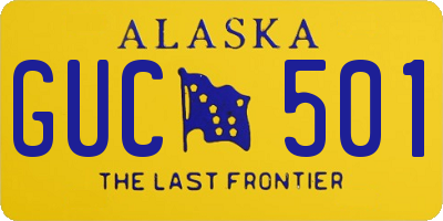 AK license plate GUC501