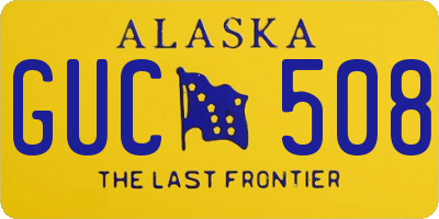 AK license plate GUC508