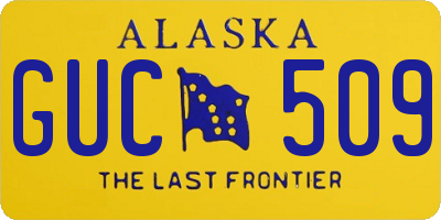 AK license plate GUC509