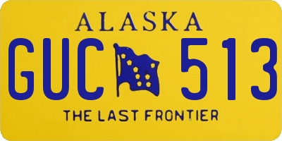 AK license plate GUC513