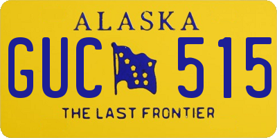 AK license plate GUC515