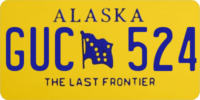 AK license plate GUC524