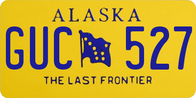 AK license plate GUC527