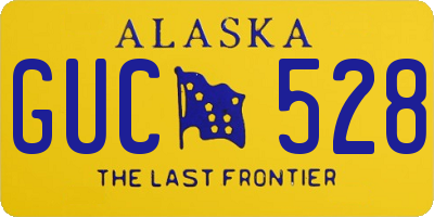 AK license plate GUC528