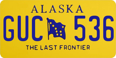 AK license plate GUC536