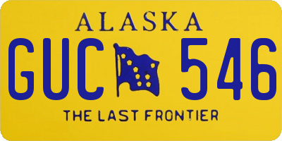 AK license plate GUC546