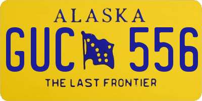 AK license plate GUC556