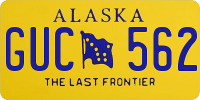 AK license plate GUC562