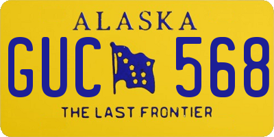 AK license plate GUC568