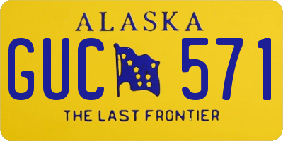 AK license plate GUC571