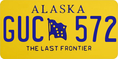 AK license plate GUC572