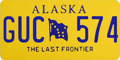AK license plate GUC574
