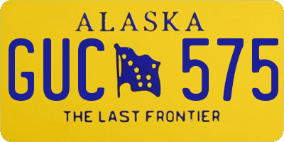 AK license plate GUC575