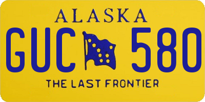 AK license plate GUC580
