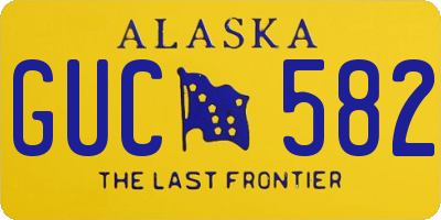 AK license plate GUC582