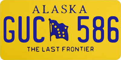 AK license plate GUC586
