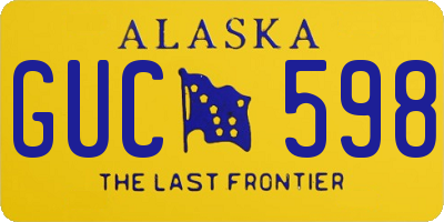 AK license plate GUC598
