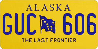 AK license plate GUC606