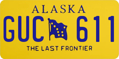 AK license plate GUC611