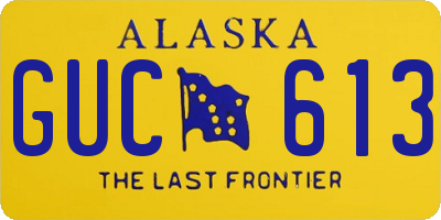 AK license plate GUC613